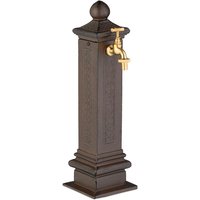Relaxdays Standbrunnen antik, mit Wasserhahn, HBT: 47x14x18,5 cm, Wasserzapfsäule Garten, Terrasse, Zierbrunnen, braun Relaxdays Standbrunnen antik, mit Wasserhahn, HBT: 47x14x18,5 cm, Wasserzapfsäule Garten, Terrasse, Zierbrunnen, braun von RELAXDAYS