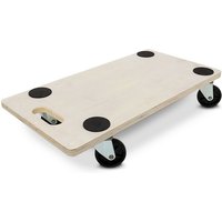 Transportroller HxBxT:11x58x30cm, Holz, mit Griff, Möbelroller/Transportwagen, bis 200kg, natur - Relaxdays Transportroller HxBxT:11x58x30cm, Holz, mit Griff, Möbelroller/Transportwagen, bis 200kg, natur - Relaxdays von RELAXDAYS
