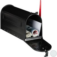 Us Mailbox, Vintage, Fahne rot, originelle Zeitungsbox, Zeitungsrolle, Post box, Stahl, Zeitungsfach, schwarz - Relaxdays Us Mailbox, Vintage, Fahne rot, originelle Zeitungsbox, Zeitungsrolle, Post box, Stahl, Zeitungsfach, schwarz - Relaxdays von RELAXDAYS