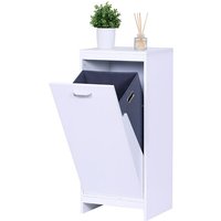 Relaxdays Wäscheschrank, ausklappbarer Wäschesack 48 l, HBT: 90 x 40 x 35 cm, feuchtigkeitsresistenter Badschrank, weiß Relaxdays Wäscheschrank, ausklappbarer Wäschesack 48 l, HBT: 90 x 40 x 35 cm, feuchtigkeitsresistenter Badschrank, weiß von RELAXDAYS