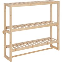 Relaxdays Wandregal Bad, HxBxT: 54 x 60 x 15 cm, Bambus, Handtuchstange, 2 Haken, schmales Schweberegal Küche, natur Relaxdays Wandregal Bad, HxBxT: 54 x 60 x 15 cm, Bambus, Handtuchstange, 2 Haken, schmales Schweberegal Küche, natur von RELAXDAYS