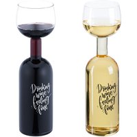 Relaxdays Weinflasche Glas, XL Weinglas mit Spruch, Fun Geschenk für Weinliebhaber, Weinflaschenglas 750 ml, transparent Relaxdays Weinflasche Glas, XL Weinglas mit Spruch, Fun Geschenk für Weinliebhaber, Weinflaschenglas 750 ml, transparent von RELAXDAYS