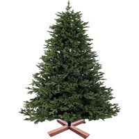 Relaxdays künstlicher Weihnachtsbaum, 240 cm, Spritzguss & PVC Nadeln, Holzständer, Tasche, Tannenbaum naturgetreu, grün von RELAXDAYS