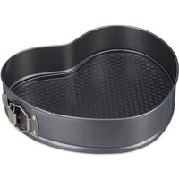 Xl Backform Herz, romantische Kuchen & Torten, antihaft, Springform, BxT: 28,5 x 25 cm, Carbonstahl, anthrazit - Relaxdays Xl Backform Herz, romantische Kuchen & Torten, antihaft, Springform, BxT: 28,5 x 25 cm, Carbonstahl, anthrazit - Relaxdays von RELAXDAYS