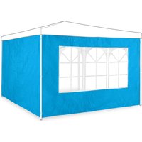 Seitenteile für Pavillon, 2er Set, 2x3 m, Pavillonwand mit Fenster, wasserdicht, hellblau - Relaxdays von RELAXDAYS