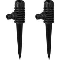 Relaxdays - Sprühregner, 2er Set, Garten, Sprinkler, mit Erdspieß, 6 m Reichweite, Rasensprenger, Kunststoff, schwarz Relaxdays - Sprühregner, 2er Set, Garten, Sprinkler, mit Erdspieß, 6 m Reichweite, Rasensprenger, Kunststoff, schwarz von RELAXDAYS