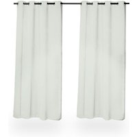 Relaxdays - Vorhänge, 2er Set, HxB: 245x135 cm, blickdicht, lichtundurchlässig, Verdunkelungsvorhänge, mit Ösen, grau Relaxdays - Vorhänge, 2er Set, HxB: 245x135 cm, blickdicht, lichtundurchlässig, Verdunkelungsvorhänge, mit Ösen, grau von RELAXDAYS
