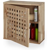 Wandschrank, Walnuss, 2 Fächer, Magnetverschluss, Hängeschrank Badezimmer, Küche, hbt: 42 x 42 x 18 cm, natur - Relaxdays von RELAXDAYS