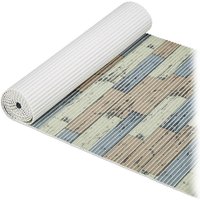 Weichschaummatte, zuschneidbar, Bad, Sauna, Pool, Antirutschmatte, Holzoptik, BxT 65 x 300 cm, braun/grün/grau - Relaxdays von RELAXDAYS