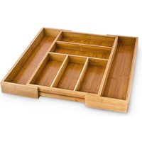 relaxdays Besteckkasten Bambus braun von RELAXDAYS