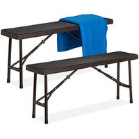 relaxdays Bierbänke 10035749_0 braun Kunststoff 100,0 cm, 2 St. von RELAXDAYS
