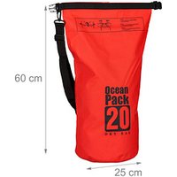 relaxdays Dry Bag Ocean Pack LKW-Plane rot 20,0 l von RELAXDAYS