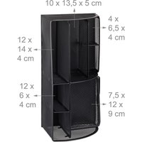 relaxdays Schreibtisch-Organizer 27,5 x 14,0 x 12,5 cm schwarz von RELAXDAYS