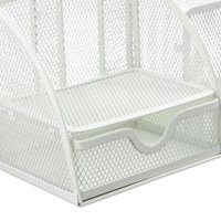 relaxdays Schreibtisch-Organizer 28,0 x 14,0 x 13,0 cm weiß von RELAXDAYS
