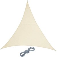 relaxdays Sonnensegel dreieckig beige 3,0 x 3,0 m von RELAXDAYS