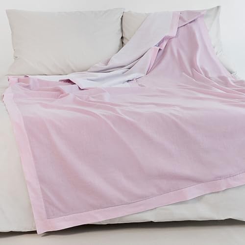 RELAXOUND ORIGINAL Breezyblanket 155x225 cm (Reverse Berry, Single) - Sommerdecke - Recovery Blanket - 3-lagige Baumwolldecke - AirFlair Effekt für optimale Temperierung - gemütlich wie auf Wolken von RELAXOUND