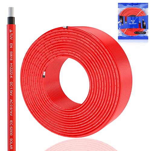 RELIAGINT Solarkabel Set 20m – Wetterfeste Verlängerung mit Verzinntem Kupferkabelverbinder Gegen Rost und Oxidation – 11 AWG (4 mm2) Mc4 Kabel – 1.500 V Vorgecrimpter Solarkabeldraht von RELIAGINT