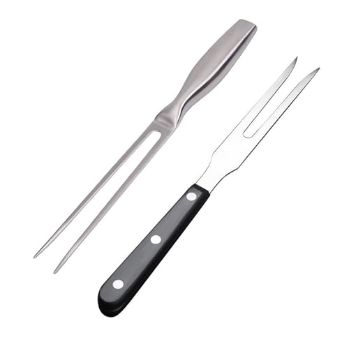 RELKLYU 2 Stück Edelstahlgrillgabeln, Picknickwerkzeuge Im Freien, Kochzubehör, Lebensmittelgabeln, Küchenwerkzeuge. von RELKLYU