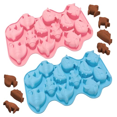RELKLYU 2 Stücke Fisch Silikonform, Marinen Tiermuster, Süße Schokoladenform, DIY -Dessert -Süßigkeiten -EIS -Requisiten, Küchenbackutensilien. von RELKLYU