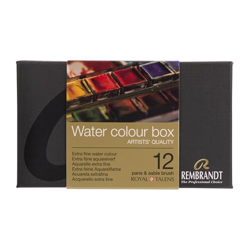 REMBRANDT TABLET WASSERLACK SET 12 FARBEN (METALLKASTEN) von Rembrandt