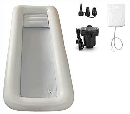 REMEK Aufblasbare Badewanne Dusche Für Erwachsene ältere Menschen Mit Wassersack Bad Im Bett Hilfsmittel Ganzkörper Im Bett Waschen Für Behinderte Ältere Bettlägerige Patienten von REMEK