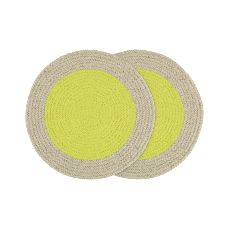 Baumwoll-Tischsets 'Lime', 2er-Set von REMEMBER®