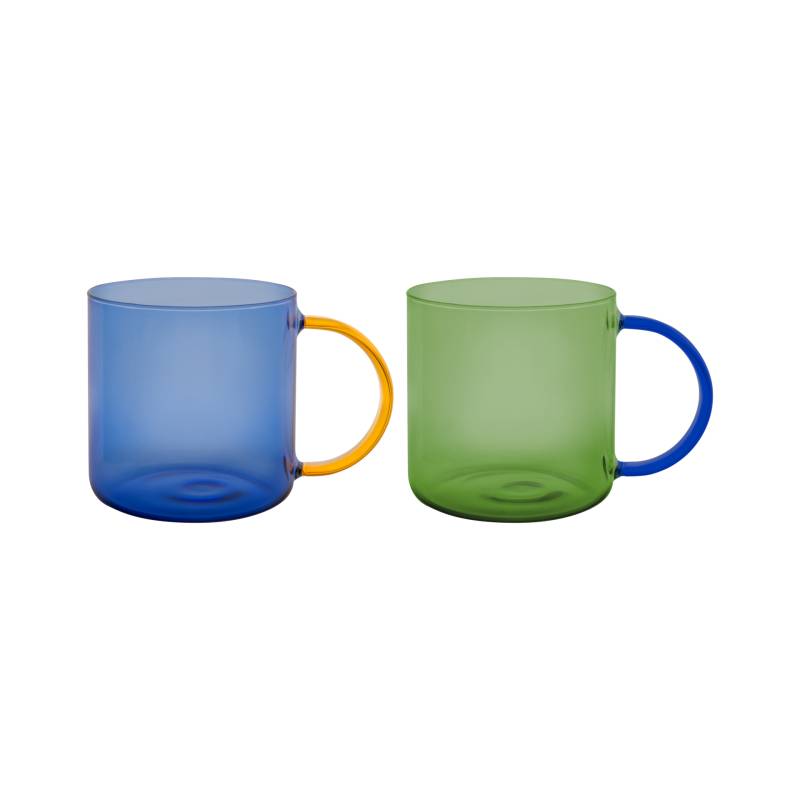 Glasbecher 'Fred' green-blue, 2er-Set von REMEMBER®