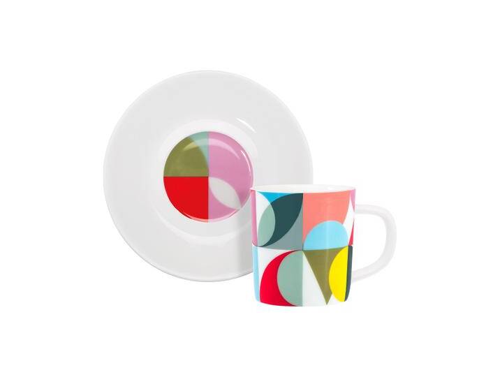 REMEMBER Espressotasse mit Unterteller Solena - farbenfrohe von REMEMBER