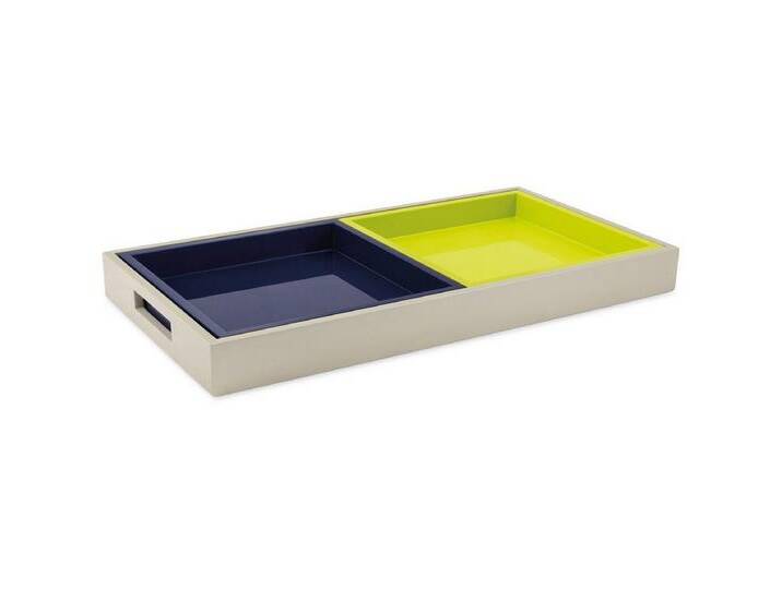 Remember Tablett Tablettset Trias 3-tlg. Holztabletts mit bunter Lackierung, (3-tlg) von REMEMBER