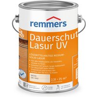 Dauerschutz-Lasur uv weiß, 2,5 Liter, Holz UV-Schutz für außen, auch für helle Farbtöne und farblos uv+, blockfest, wetterbeständig - weiß (RC-990) von REMMERS