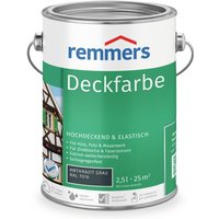 Deckfarbe anthrazitgrau (ral 7016), 2,5 Liter, Deckfarbe für innen und außen, Wetterschutzfarbe viele Untergründe, hochdeckend, wetterfest - Remmers von REMMERS