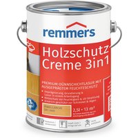 Remmers - Holzschutz-Creme 3in1 pinie/lärche, 2,5 Liter, tropffreie Holzlasur für aussen, 3facher Holzschutz mit Imprägnierung + Grundierung + Lasur von REMMERS