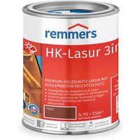 HK-Lasur 3in1 teak, 0,75 Liter, Holzlasur aussen, 3facher Holzschutz mit Imprägnierung + Grundierung + Lasur, Feuchtigkeit- und UV-Schutz - teak von REMMERS