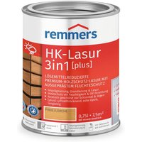 HK-Lasur 3in1 [plus] pinie/lärche, matt, 0,75 Liter, Holzlasur, Premium Holzlasur außen, 3fach Holzschutz mit Imprägnierung + Grundierung + Lasur von REMMERS