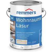 Wohnraum-Lasur antikgrau, 2,5 Liter, Holzlasur innen, für Möbel, Böden, Innentüren und Treppen geeignet, mit Abperleffekt - antikgrau - Remmers von REMMERS