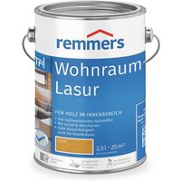 Wohnraum-Lasur eiche, 2,5 Liter, Holzlasur innen, für Möbel, Böden, Innentüren und Treppen geeignet, mit Abperleffekt - eiche - Remmers von REMMERS