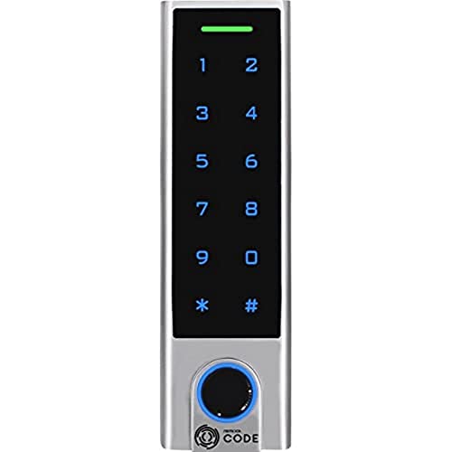 REMOCK RCODE CODE Touch-Tastatur, mit Fingerabdruck, Karten-und Codeleser, Silber von REMOCK