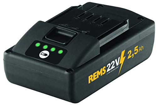 REMS Akku Li-Ion 21,6 Volt - 2,5 Ah Kapazität für lange Laufzeit, passend für REMS Mini-Press, Radialpresse, Leistungsstark und leicht, kein Memoryeffekt, hochbelastbar von Rems