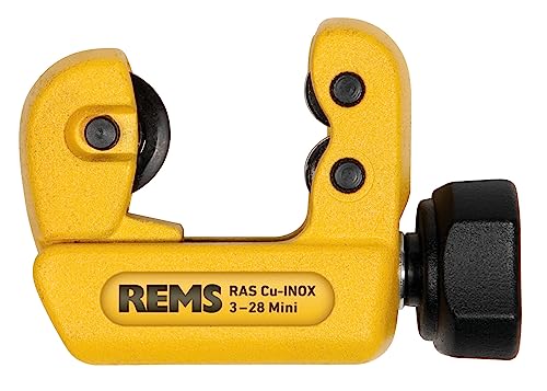 REMS Rohrabschneider RAS Cu-INOX 3-28 Mini (Installationswerkzeug zum Trennen von Rohre Durchmesser 3–28 mm, 1/8–1 1/8", Wanddicke s ≤ mm 4 | klein, handlich, stabile Konstruktion) 113240 R von Rems
