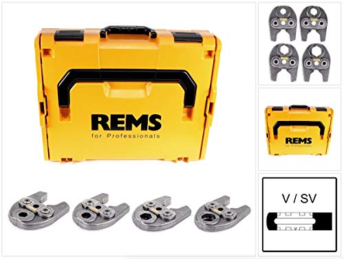 REMS Presszangen Mini Set V 15-18-22-28 im Systemkoffer L-Boxx (578060 R) von Rems