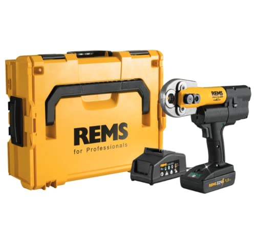 REMS Radiale radiale Mini-Prestro-Hydraulik Radial 22 KN-Batterie 22 V, Sitter auf Batterien mit automatischer Rendite für die Erstellung von Baugruppen durch Crimporing Ø 10–40 mm Ø ⅜-1 ¼ " von Rems