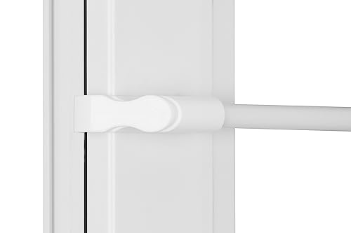 RENA Flex Gardinenstange Teleskopstange Vorhangstange für Scheibengardinen Scheibengardinenstange für Küchengardinen Bistrogardine Fenstergardinen Ausziehbar 45-75cm Weiß von RENA