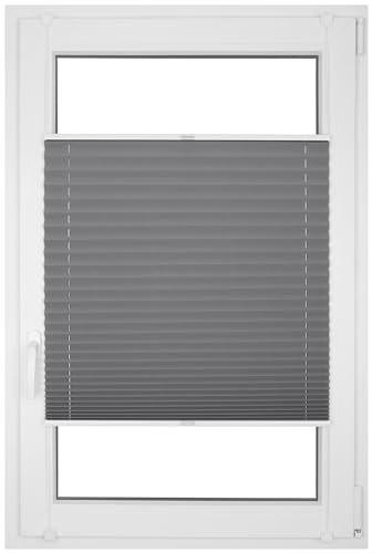 RENA Verdunklungsplissee ohne Bohren Plissee Blickdicht Fenster Balkonfenster Balkontür Verdunkelung Sichtschutz Sonnenschutz Innen Plissé Grau 65x100 cm RENA Verdunklungsplissee ohne Bohren Plissee Blickdicht Fenster Balkonfenster Balkontür Verdunkelung Sichtschutz Sonnenschutz Innen Plissé Grau 65x100 cm von RENA