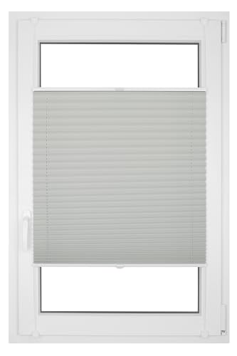 RENA Verdunklungsplissee ohne Bohren Plissee Blickdicht Fenster Balkonfenster Balkontür Verdunkelung Sichtschutz Sonnenschutz Innen Plissé Pearl 65x120 cm von RENA