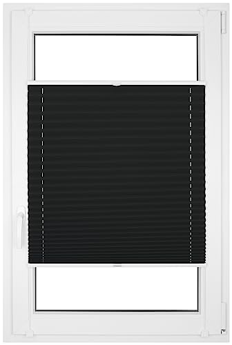 RENA Verdunklungsplissee ohne Bohren Plissee Blickdicht Fenster Balkonfenster Balkontür Verdunkelung Sichtschutz Sonnenschutz Innen Plissé Schwarz 95x100 cm RENA Verdunklungsplissee ohne Bohren Plissee Blickdicht Fenster Balkonfenster Balkontür Verdunkelung Sichtschutz Sonnenschutz Innen Plissé Schwarz 95x100 cm von RENA