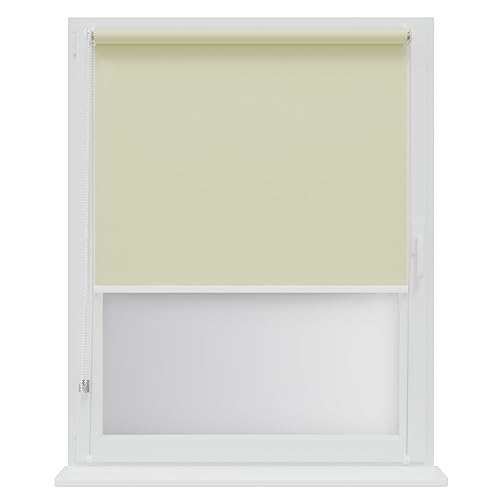 RENA Verdunklungsrollo Ohne Bohren Rollos für Fenster für Innen Jalousien Klemmrollos Fensterrollo Verdunklung Sichtschutz Sonnenschutz Maßgeschneidertes Rollo Pearl 150x150 cm von RENA