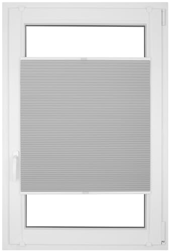 RENA Wabenplissee Thermo Plissee ohne Bohren Verdunklungsplissee Blickdicht Fenster Balkonfenster Balkontür Verdunkelung Sonnenschutz Innen Sichtschutz Hitzeschutz Stahl 90x100 cm von RENA