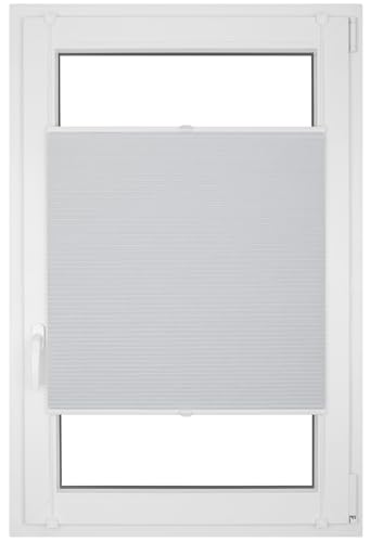 RENA Wabenplissee Thermo Plissee ohne Bohren Verdunklungsplissee Blickdicht Fenster Balkonfenster Balkontür Verdunkelung Sonnenschutz Innen Sichtschutz Hitzeschutz Weiß 105x140 cm von RENA