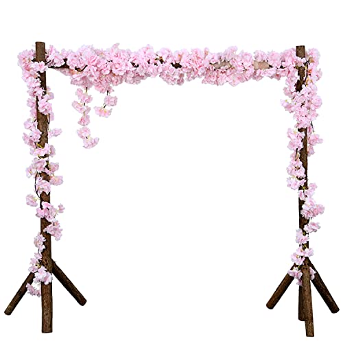 RENATUHOM Kirschblüten Deko Kirschblüten Girlande 2 Stück Frühlingsblumengirlande Kirschblüten Künstlich Rosa Blumengirlande Hängende Künstliche Ranken Gartenbogen Wand Home Party Decor von RENATUHOM