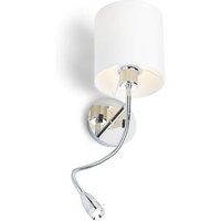 Rendl Light - Pendelleuchte versina mit Schirm chrom weiss 230V E27 led 28+3W 25° 3000K von RENDL LIGHT